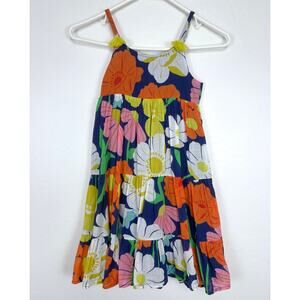 Boden Kids Floral Dress - Blue, Orange, Yellow, Pink, White